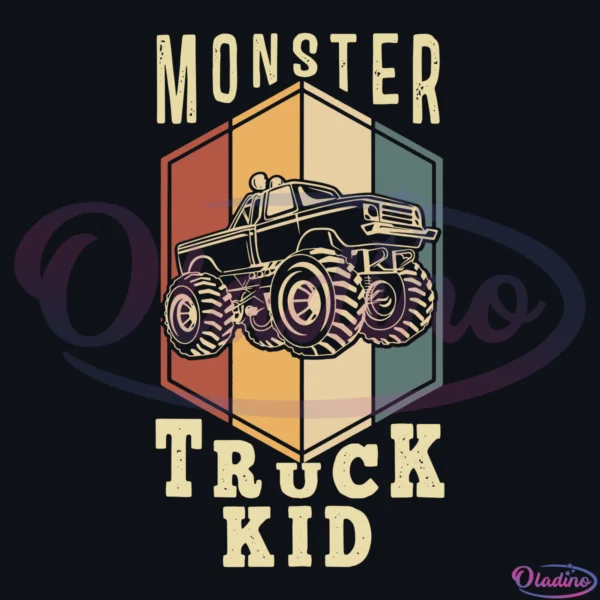 Monster Truck Kid Svg Digital File