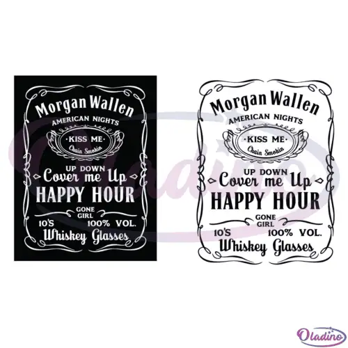 Morgan Wallen American Nights Jack Daniels Svg Digital Files