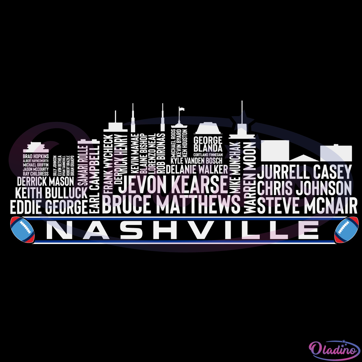 Nashville Tennessee Football City Skyline Svg Digital File