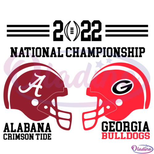 National Championship Football Crimson Tide Georgia Bulldogs Svg