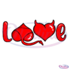 Naughty Love SVG Digital File, Cute Kinky XoXo Svg, Demon Love Svg