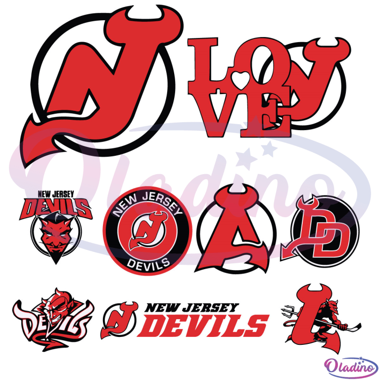 New Jersey Devils Bundle Svg Digital File New Jersey Devils Logo Svg