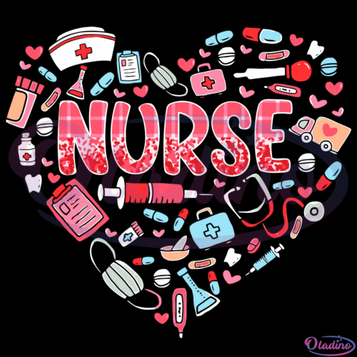 Nurse Heart Svg Digital