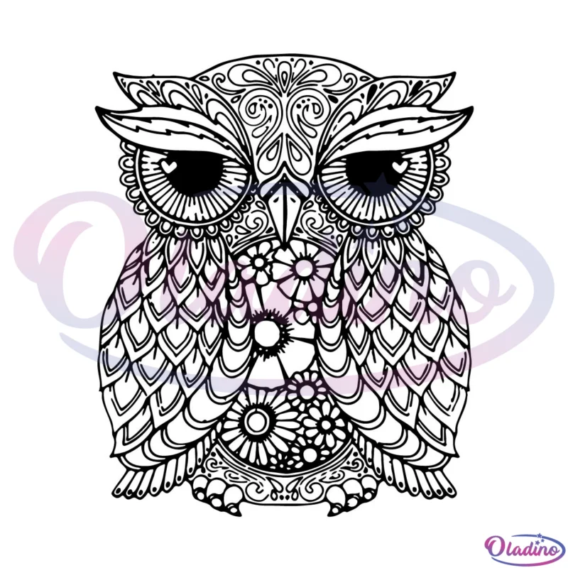 Owl Mandala SVG Digital File