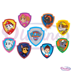 Paw Patrol Logo Cupcake Toppers Bundle Svg Digital File