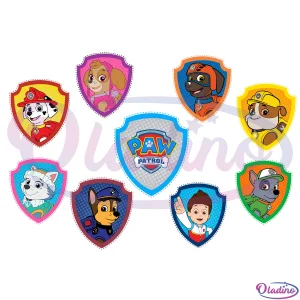 Paw Patrol Logo Cupcake Toppers Bundle Svg Digital File