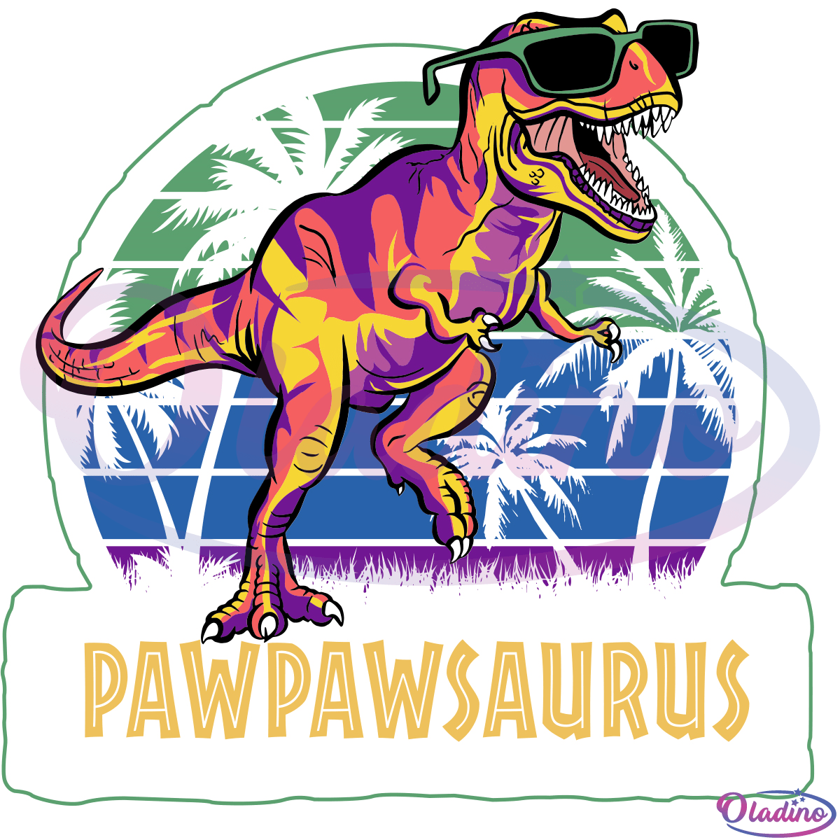 Pawpawsaurus T Rex Svg Digital File, Dinosaur Pawpaw Svg