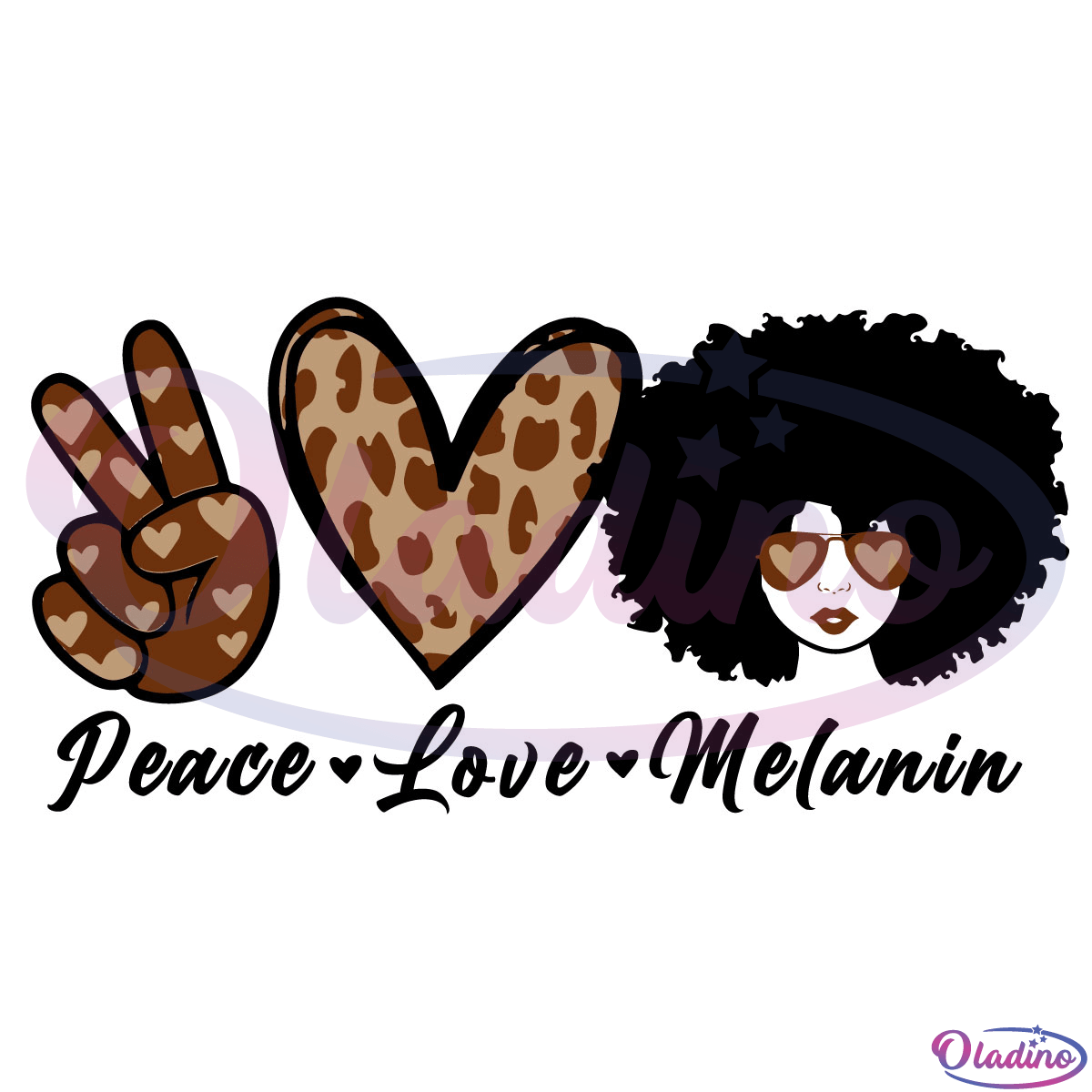 Peace Love Melanin svg Digital File, Afro Lady Svg, Melanin Svg