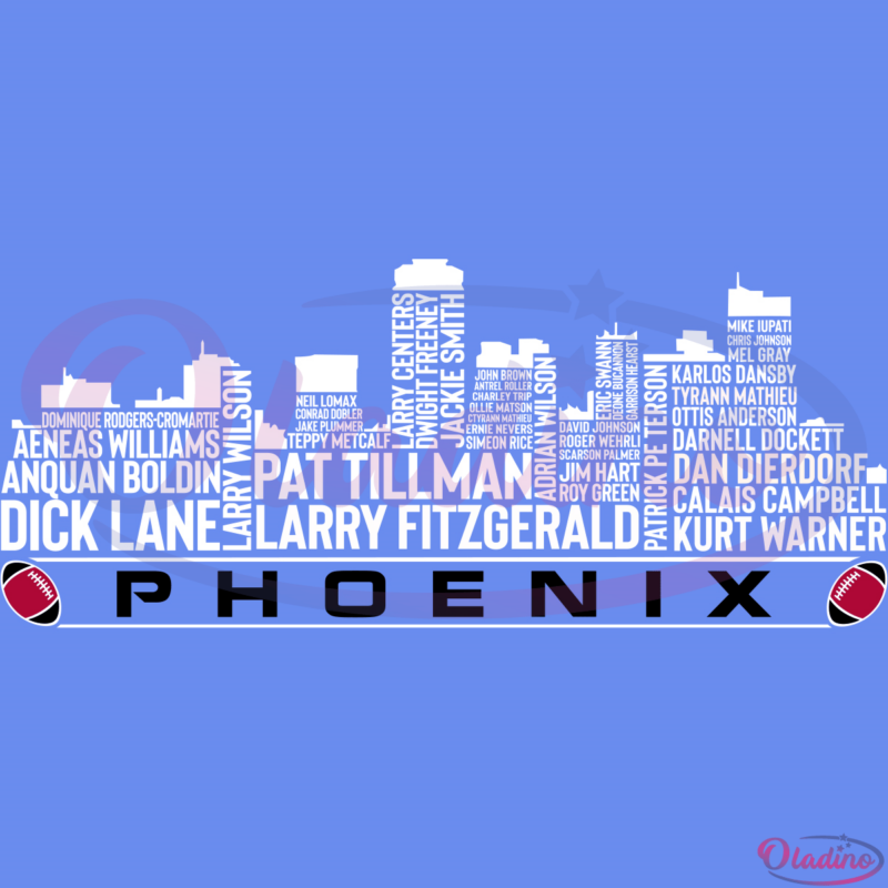 Phoenix Football City Skyline Svg Digital File