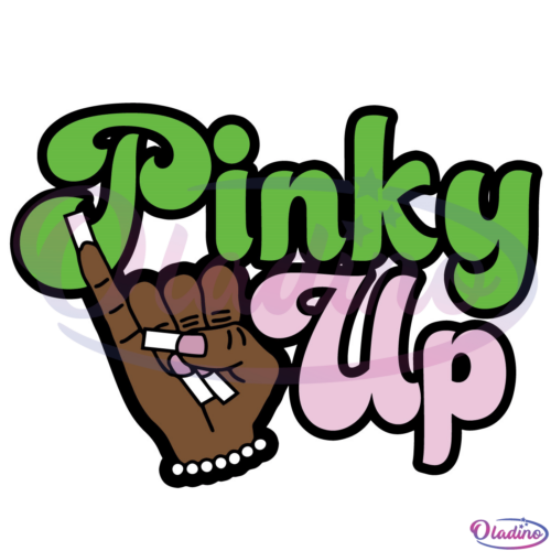 Pinky Up AKA inspired Greek Sorority Svg