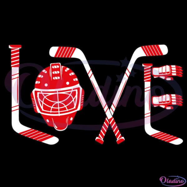 Player Goalie Ice Hockey Heart Svg Digital Files, Valentines Hockey Svg