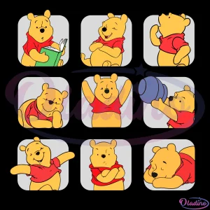 Pooh Moods Winnie the Pooh Svg Digital File