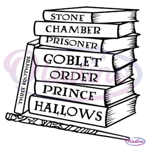 Potter Books Stack SVG Digital File