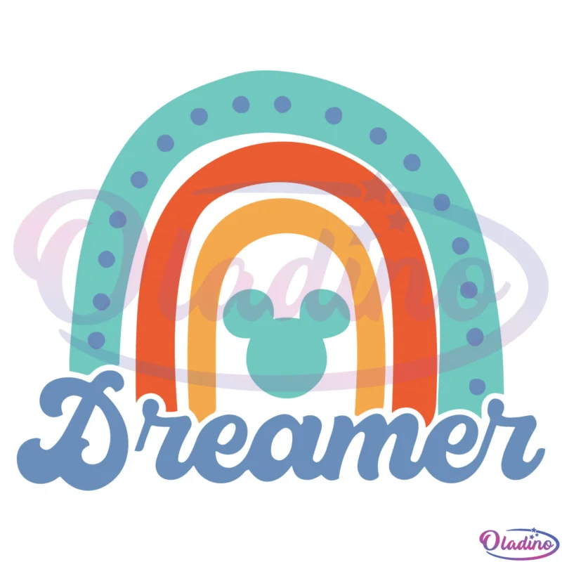 Rainbow Dreamer Mickey Head Svg