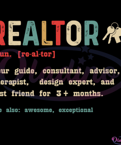 Realtor Definition for Real Estate Agent SVG Digital File