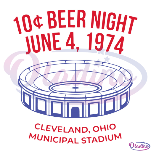 Retro 10 Cent Beer Night Cleveland Baseball Svg Digital Files