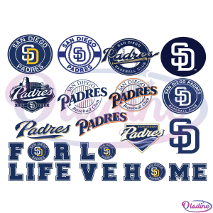 San Diego Padres MLB Bundle Baseball Svg