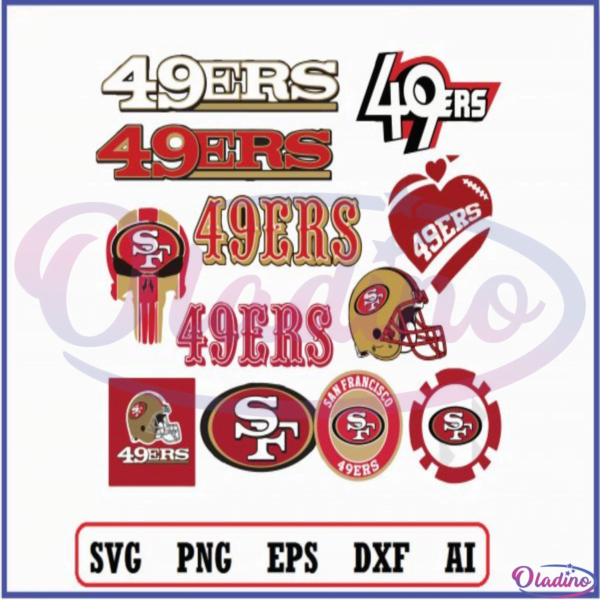 San Francisco 49ers Heart NFL Svg, San Francisco 49ers Svg, Heart Svg