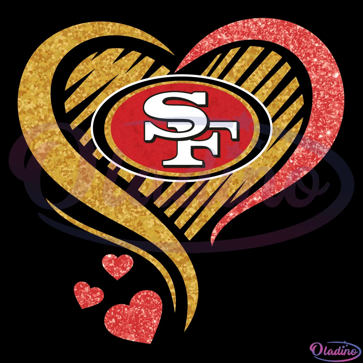 Free San Francisco 49ers Heart NFL Logo PNG - Oladino