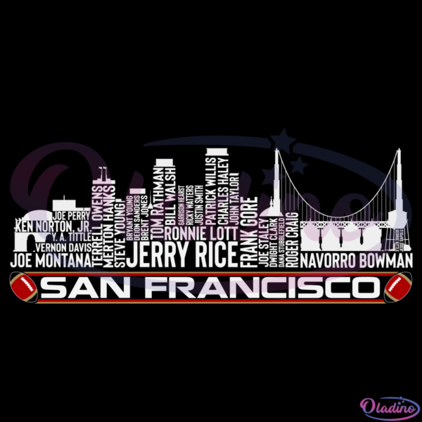 San Francisco Football City Skyline Svg, San Francisco City Svg