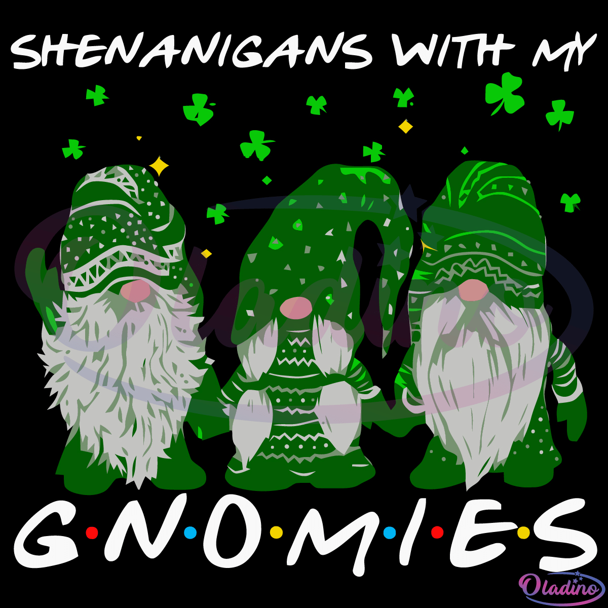 Shenanigans With My Gnomies Svg, Gnome Shamrock St Patrick's Day