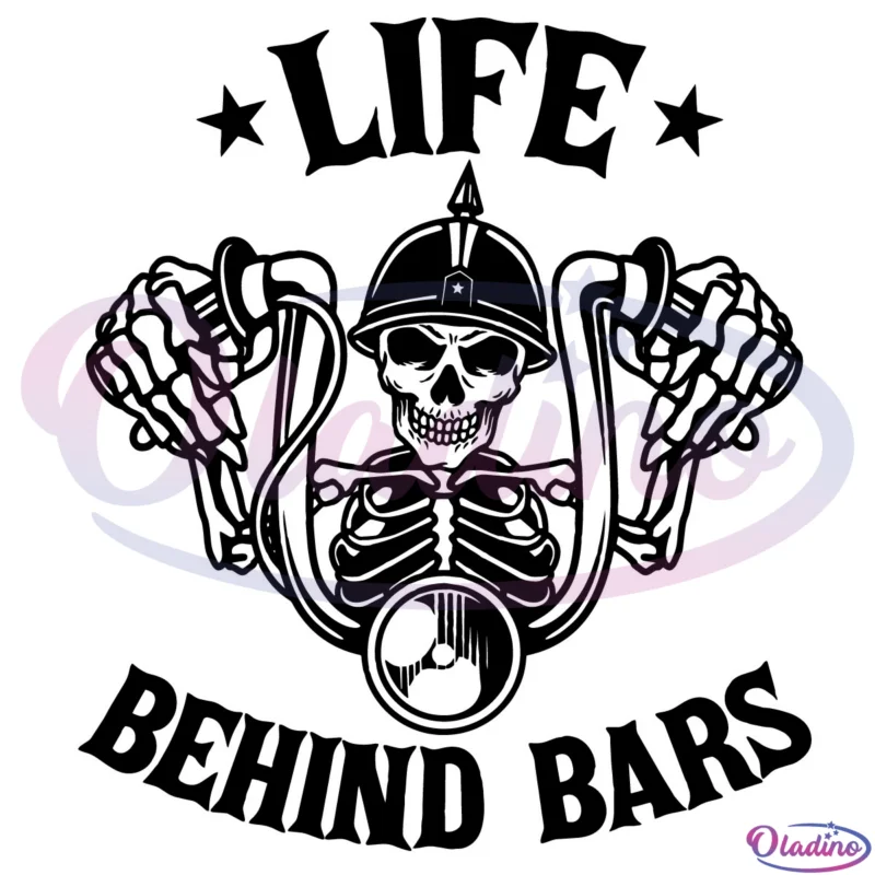 Skeleton Life Behind Bars SVG Digital File