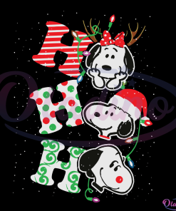 Snoopy Ho Ho Ho Christmas Svg Digital File, Christmas Snoopy Svg
