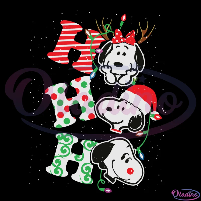 Snoopy Ho Ho Ho Christmas Svg Digital File