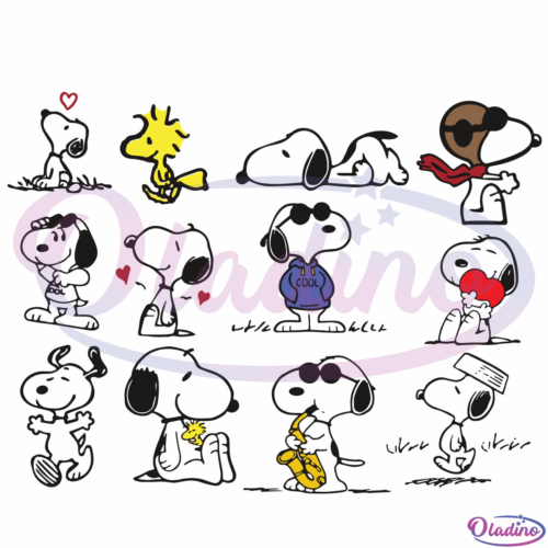 Snoopy Woodstock Camping Bundle Svg Digital File-Oladino