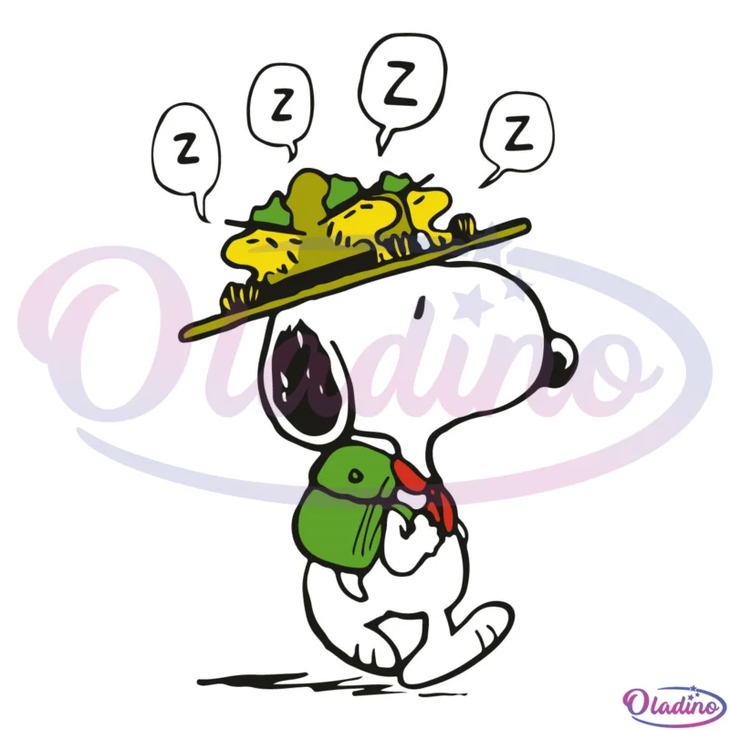 Snoopy Woodstock Camping Svg Digital File