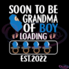 Soon To Be Grandma Of Boy Est 2022 Svg Digital File, Grandma Gift Svg
