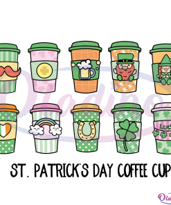 St Patricks Coffee Cup Svg Patrick Svg Digital Files, Lucky Svg