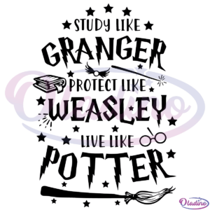 Study Like Granger Live Like Potter SVG Digital File