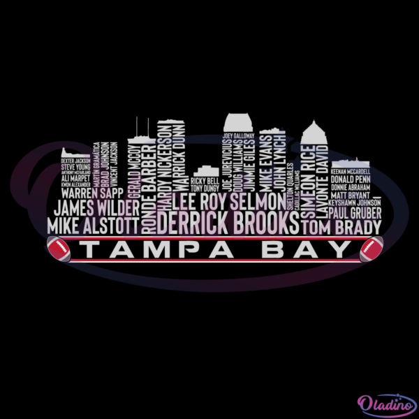 Tampa Bay Football Team All Time Legends SVG Digital File