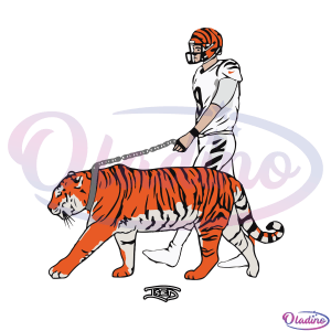 Tiger Walk Joe Burrow Svg Digital File, Cincinnati Bengal Tiger Svg