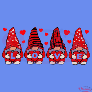 Valentines Day Gnome Love Svg Digital File