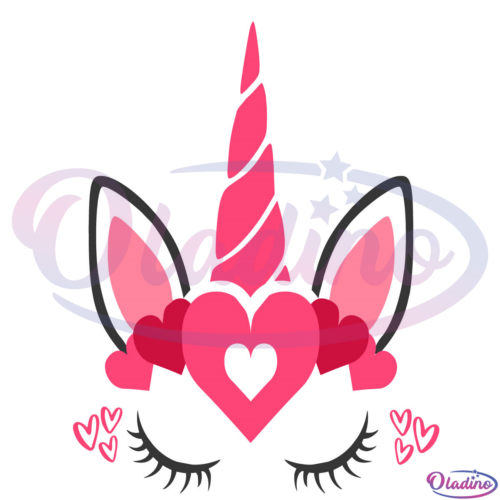 Valentines Unicorn SVG Digital File