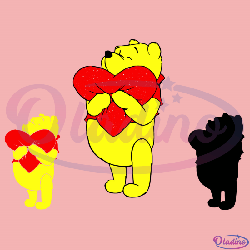 Winnie the Pooh Love Valentine Svg