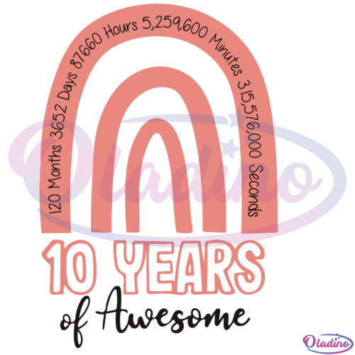 10 Years Old Birthday Girls 10Th Birthday SVG Digital File