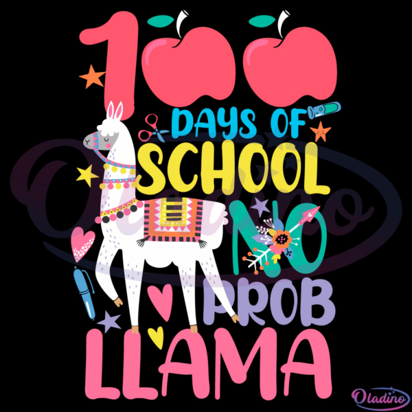 100 Days of School No Problama SVG Digital File