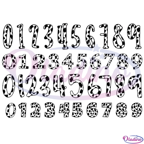 101 Dalmatian Numbers Digtal File SVG