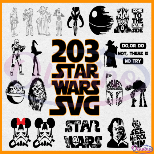 203 Star Wars Bundle SVG Digital File