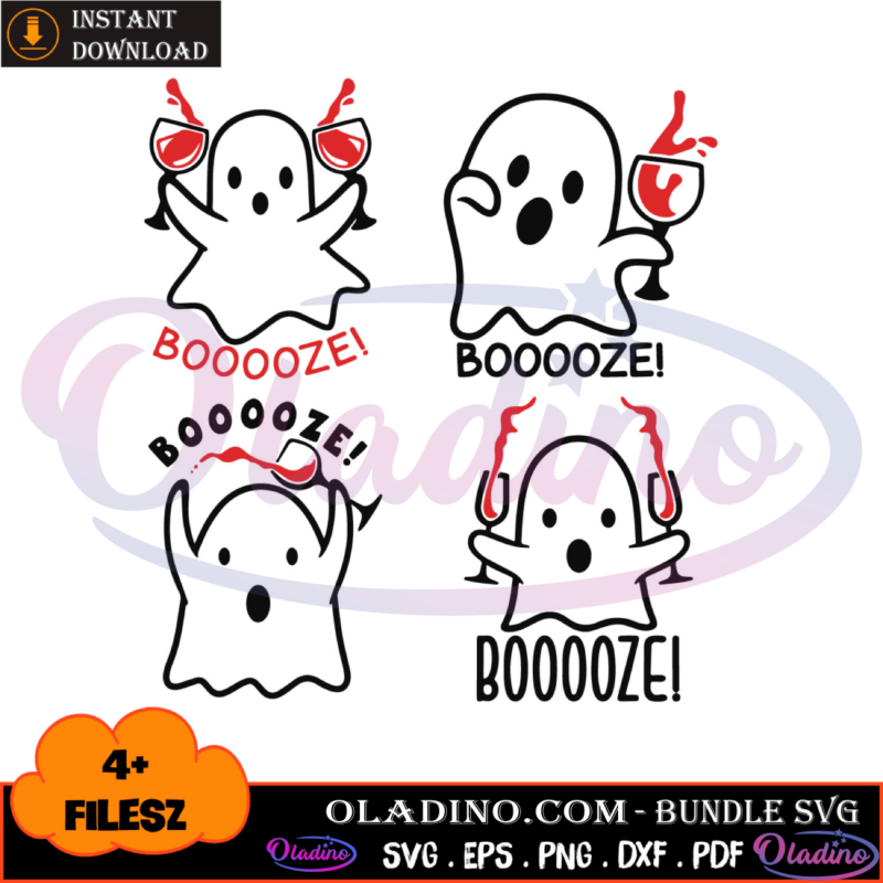 4 Files Of Booooze Bundle SVG Digital File