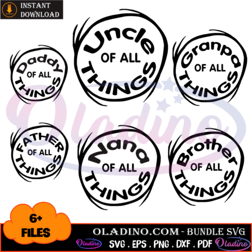 6 Files Thing Family Dr Seuss SVG Digital File