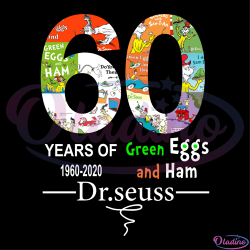 60 Years Of Green Eggs SVG Digital File