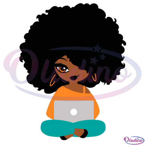 African American Girl SVG Digital File