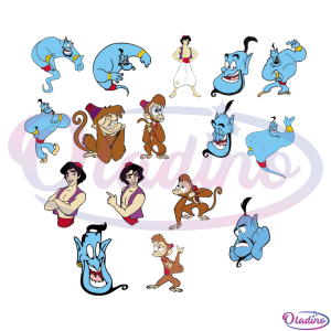Aladdin And The Genie Bundle SVG Digital File Disney Svg