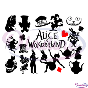 Alice In Wonderland Bundle SVG Digital File Disney Svg, Alice Svg