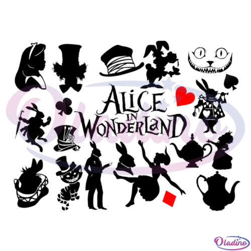 Alice In Wonderland Bundle SVG Digital File Disney Svg