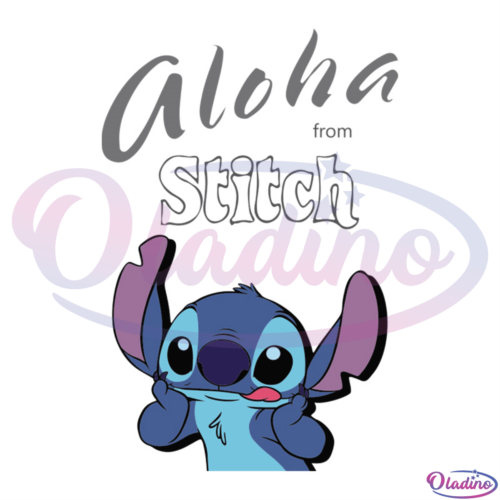 Aloha From Stitch Aloha Svg Digital File